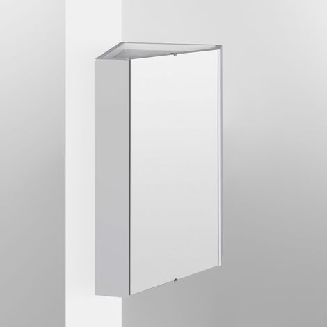 Nuie Mayford Gloss White 459mm Corner Mirror Cabinet - NVC118 (1/5)