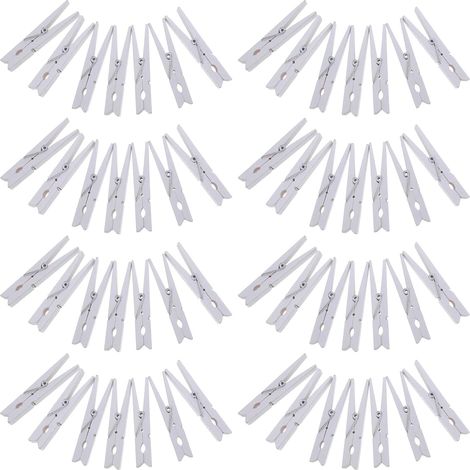 Lot de 100 Mini Pinces à Linge en Bois Blanc Petites Pinces à Photos pour Suspendre Photos et Cartes Accessoires Décoratifs Polyvalents pour Loisirs Créatifs Maison et Bureau (1/5)