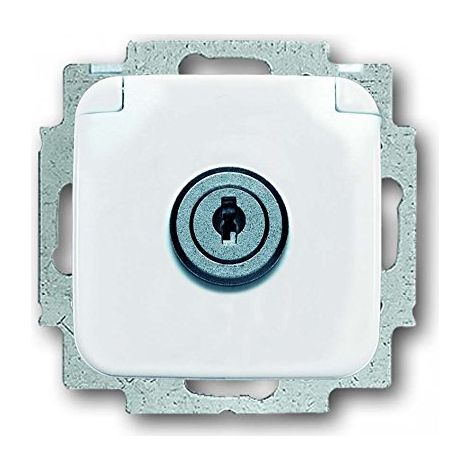 Busch-Jaeger Inserto presa SCHUKO® con coperchio a cerniera e chiusura uguale bianco alpino - Reflex SI (20 EUKSL-214-101), 2CKA002018A1479