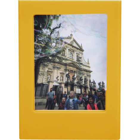 Mini cadre photo magnétique en plastique, aimant de réfrigérateur pour photos Polaroid mini 3 pouces (jaune) (1/5)