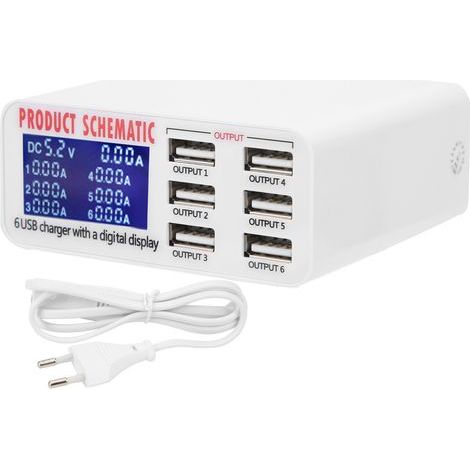 Smart USB charger with 40W 50-60Hz power adapter (1/5)
