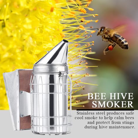 Smoker für Bienenstöcke mit Hitzeschild, Eisenschutz, professionelle Imkereiausrüstung für Imker (1/5)