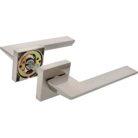 AMIG Poignées sur rosace + rosace ZAHORA 51 x 51 mm Zamak Chromé mat (1/5)