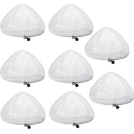 Lingettes de rechange pour balai vapeur AURA, en microfibre lavable, accessoires de nettoyage ménager, lot de 8 (1/5)