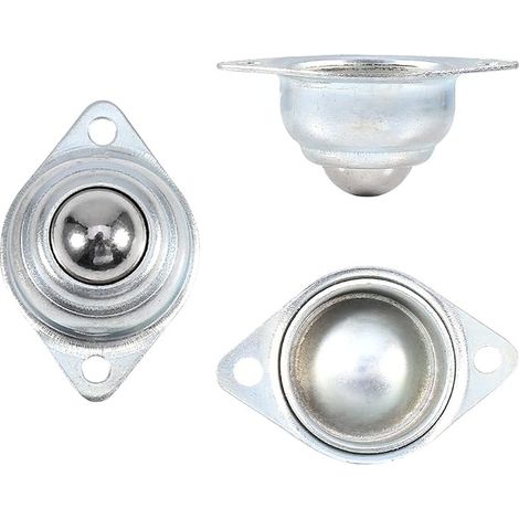 5pcs Self Adhesive Transfer Bearing with Nylon Balls 15mm Mini Swivel Wheels with Bottom Flange Fixing Holes for Conveyor Transmission Furniture (1/4)