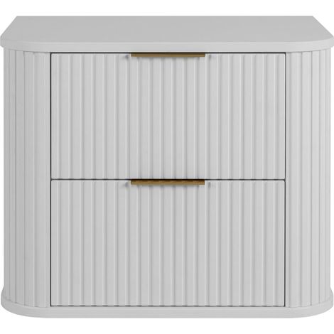 Mobile da bagno, Bianco Opaco, maniglia nera, 41,5 x 60 x 51,7 cm (1/5)