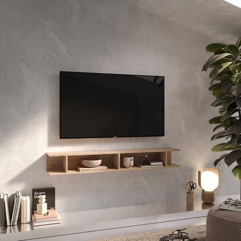 Mobile ingresso mensola TV sospeso design moderno in legno Infinity 50 (1/2)