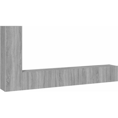 Maison Exclusive - 3-tlg. TV-Schrank-Set Grau Sonoma Holzwerkstof (1/5)