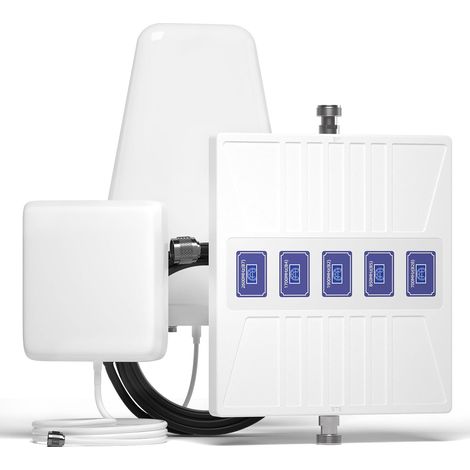 Amplificateur 4G 5G GSM 5 Bandes 28/8/3/1/7 Répéteur de Signal 70dB pour Maison et Bureau - Compatible avec Tous Les Opérateurs Français (1/5)