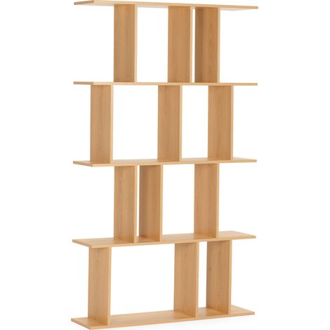 Wohnzimmerregal Niko 8 fächern Eichenfarbe