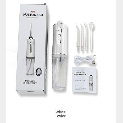 Hydropulseur portable rechargeable USB avec jet d'eau et cure-dents à 4 embouts (1/5)