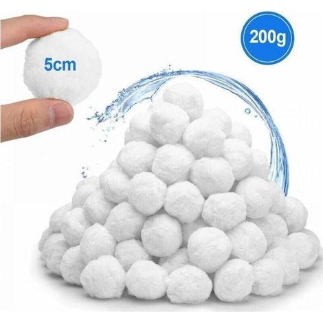 200g Filter Balls, Reusable Pool Filter Ball, Replace Pool Filtration Sand, Suitable for Pool Filtration Systems (1/4)