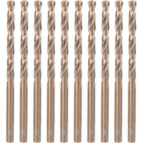 10pcs Forets Hélicoïdaux En Acier Haute Vitesse Forets Hss Outil De Forage Pour Acier Inoxydable Plaque De Fer Bois (2.5mm) (1/3)