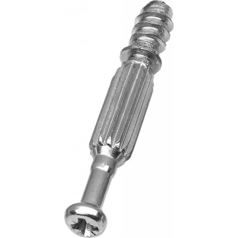 Ferrure d'assemblage excentrique diamètre 15 mm - PERMO - Goujon euro zingué - vendu par 100 non déconditionnable - 7 x 34 mm