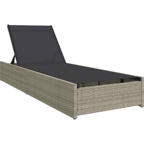 Maison Exclusive - Sonnenliege Beige 200,5 x 70 x 75 cm Poly-Ratt