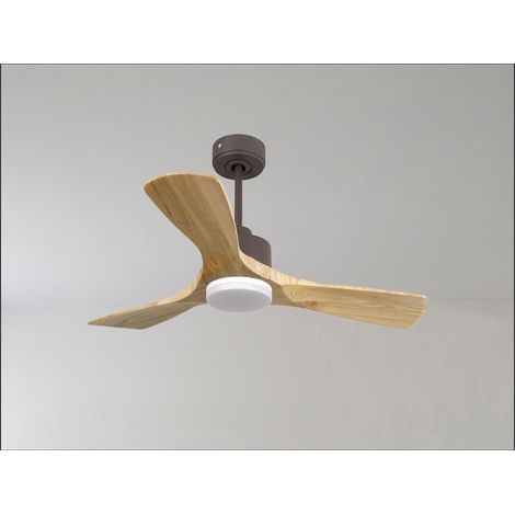 Ouray de Klassfan - Ventilateur de plafond et destratificateur moteur DC Laiton pales bois blanc 30 à 50 m² OurayDC5P7Wi152 (1/5)