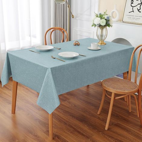 Nappe cirée PVC 100x140cm lavable, imperméable, oléofuge, rectangulaire, verte