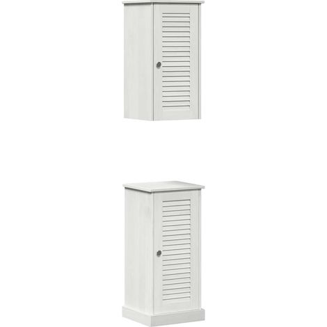 Maison Exclusive - Set di mobili per il bagno VIGO 2 pcs Bianco e Bianco Antico
