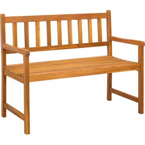 Garden Bench 2-Seater 110 x 55 x 90 cm Solid Acacia Wood vidaXL (1/5)