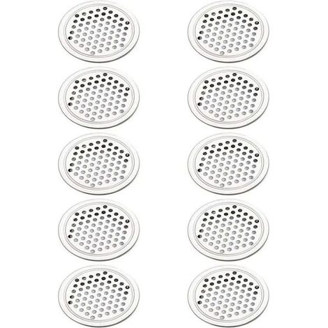 ZVD-20 Pièces Grille Aeration Ronde Inox Grille de Ventilation Aeration Couvercle Cercle pour Armoire Placard Air évacué Grille d'évacuation Ventilation pour Cuisine Meubles Bouche Aération (53mm) (1/4)