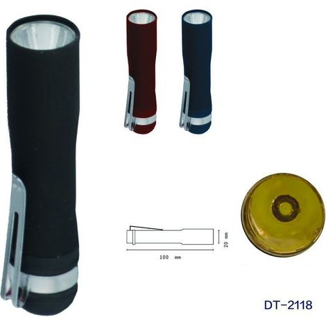 Trade Shop - SET 2 PEZZI MINI TORCIA LED TASCABILE OTTIME FÜR EXCURSIONEN DT-2118 - (1/4)