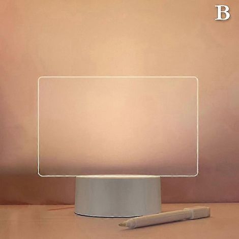Tableau de notes LED créatif, veilleuse USB avec stylo intégré, lampe de nuit à faire soi-même (1/4)