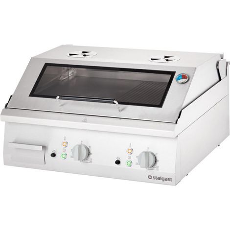 Plancha électrique lisse et nervurée avec couvercle 8,1 kW. - Stalgast (1/4)