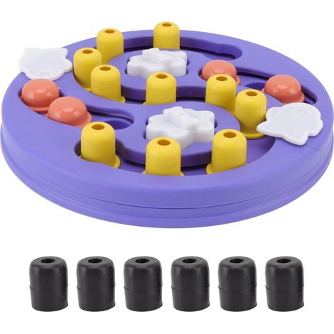 Intelligenzspielzeug für Hunde: Fördert die geistige Entwicklung, reduziert Langeweile und Angstzustände. Interaktiver Leckerli-Spender für Welpen (lila). (1/5)