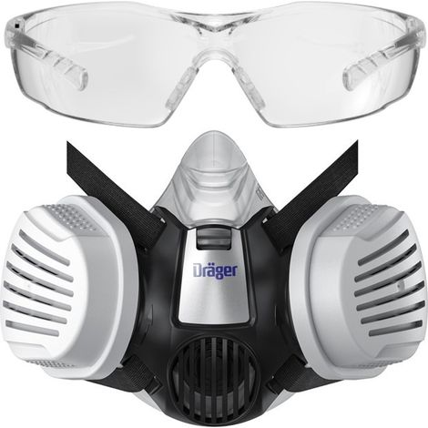 Dräger X‑plore 3300 – Kit artisan avec lunettes de protection X‑pect 8320, Taille M