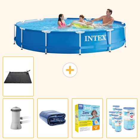 Intex Piscine Tubulaire Ronde - 366x76 cm - 6-pièces SCB25 (1/5)