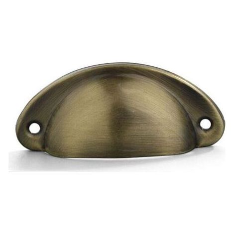 20 Poignée meuble, Fer courbé, Design rétro, Coquille semi-circulaire, Cuisine Chambre Salle de bain (1/4)