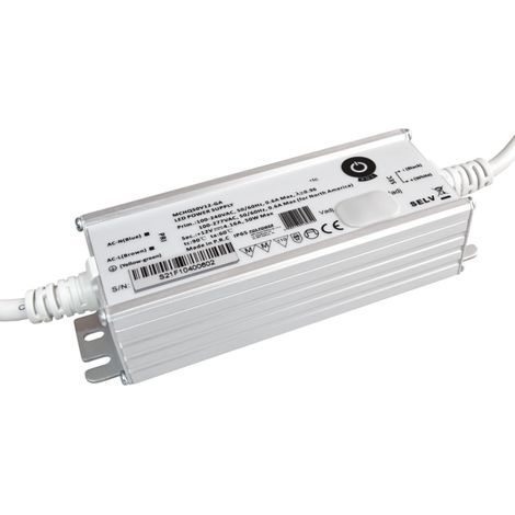 MCHQ50V12-GA: MCHQ50V12-GA: Alimentatore LED 12V/4.16A 50W CV, custodia in metallo, PFC, ingresso CA universale (max 305VAC), Uo...