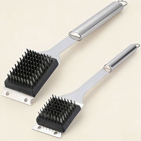 Brosses et grattoirs pour barbecue, brosses en fil d'acier pour barbecues d'extérieur, brosses de nettoyage en acier inoxydable, accessoires pour barbecue, brosses de nettoyage pour barbecue (1/4)