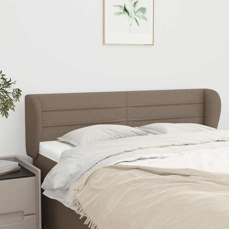 vidaXL Cabecero de tela gris taupe 147x23x78/88 cm (1/5)