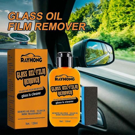 Nettoyant puissant pour vitres de voiture, élimine les taches et les traces d'eau, notamment les films gras. (1/5)