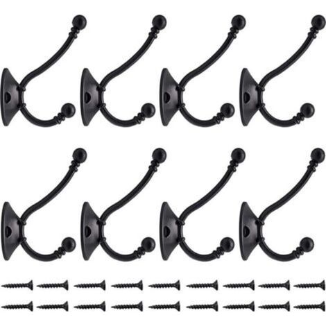 8Pcs Plus Gros Patère Porte Manteau Murale Vintage Crochet Métal De Porte Chapeau Crochet Rétro pour Porte-Manteau Salle de Bain Cuisine (1/4)