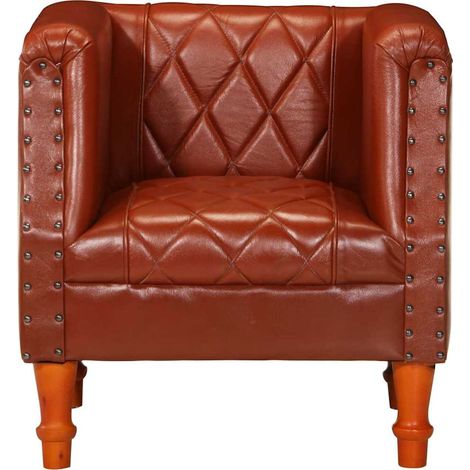 Maison Exclusive - Sessel Braun Echtes Ziegenleder (1/5)