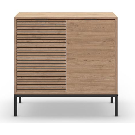 Piccolo buffet 2 ante e piedi in metallo Ariel - L80 cm
