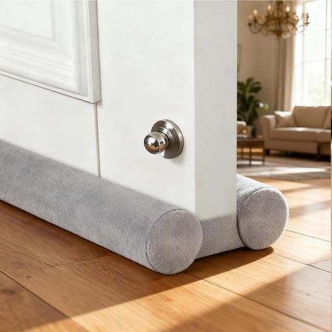 Cale-Porte en Velours de Qualité Supérieure, Réglable de 76 à 91 cm, Joint Coupe-Vent double Face, Installation Facile, Bloque le Bruit, le Froid, la Lumière (1/5)