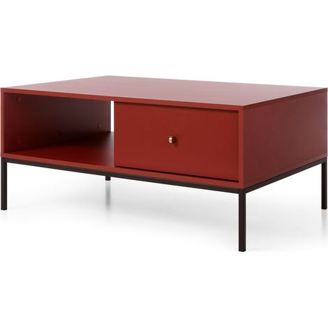 Couchtisch MONO ML104 mit 2 schubladen 104 cm bordeaux