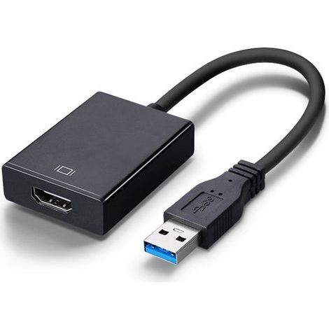 Adattatore da USB 3.0 a HDMI, convertitore da USB 3.0/2.0 a HDMI 1080P Full HD (maschio-femmina) con audio per laptop, proiettore, HDTV, compatibile con Windows XP/7/8/8.1/10 (1/5)