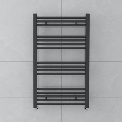 WarmeHaus Straight Grey Heated Towel Rail Radiator 1000x600mm