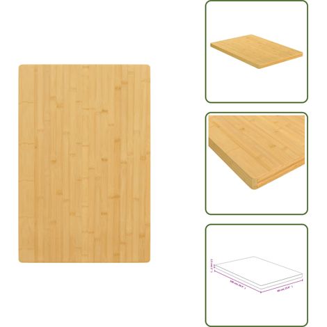 Dessus de table 60x100x2,5 cm bambou - Dessus De Table - Plateau De Table - Table Basse - Table D'appoint - Bambou (1/5)