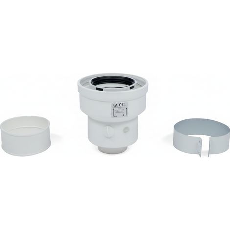 Adapter für vertikalen Saugnapf - Durchmesser 60/100 mm auf Durchmesser 80/125 mm - ATLANTIC - 074010