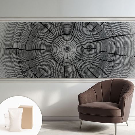 Papier peint intissé classique moderne pour salon et chambre à coucher Décoration rapide avec colle Harmonie forestière 250x104 cm (1/5)