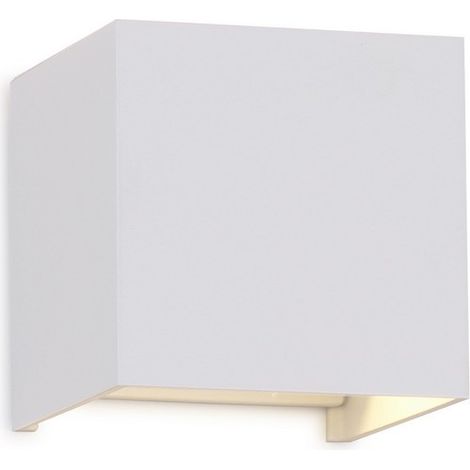 Inspired Mantra  - Davos - Lámpara de pared cuadrada, 12W LED, 3000K, 1100lm, IP54, blanco arena (1/4)