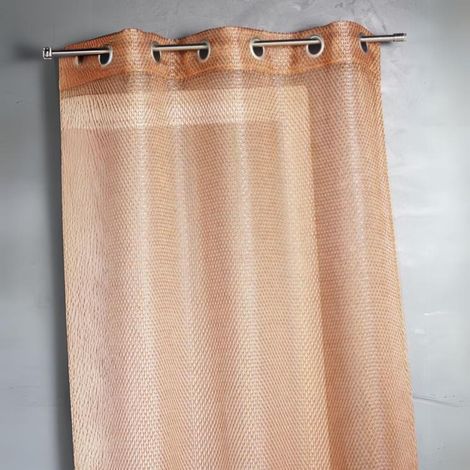 Voilage organza - Effet résille Terracotta 140x260 cm (1/2)