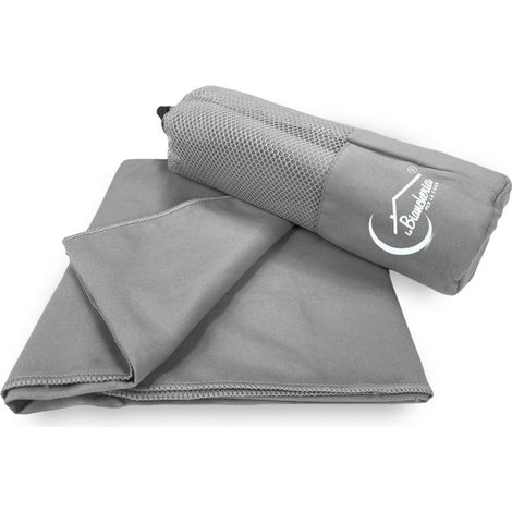 SERVIETTE DE PLAGE très douce MICROFIBRE couleur unie GRANDE TAILLE cm. 90X170 Gris