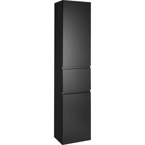 Aqualine Altair - Armario alto con cesta 40x184x31 cm, P, negro mate AI685R (1/5)