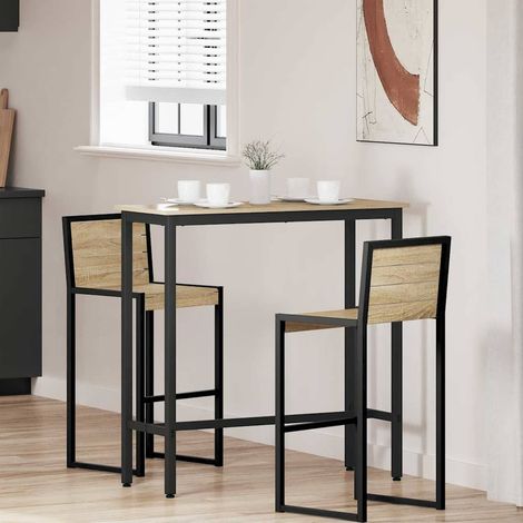 vidaXL  Table  Sonoma Oak 100 x 40 x 100.5 cm Engineered Wood and Steel